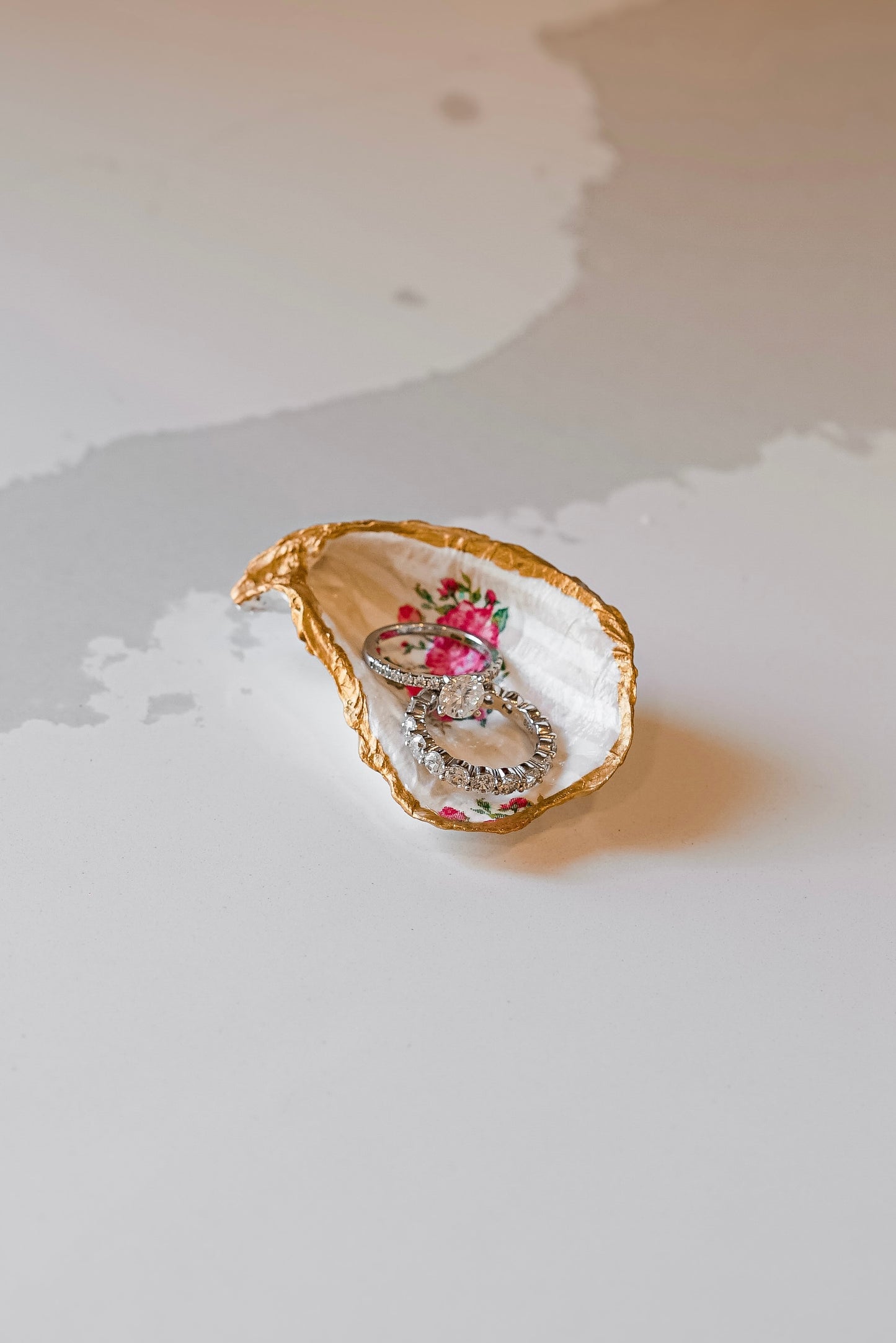 Small Striped Rose Oyster Shell