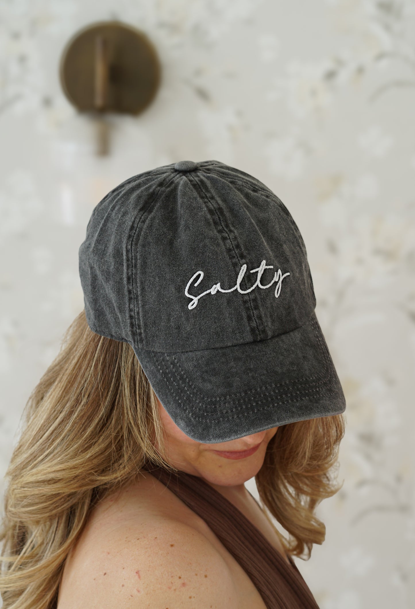 "Salty" Embroidered Baseball Cap