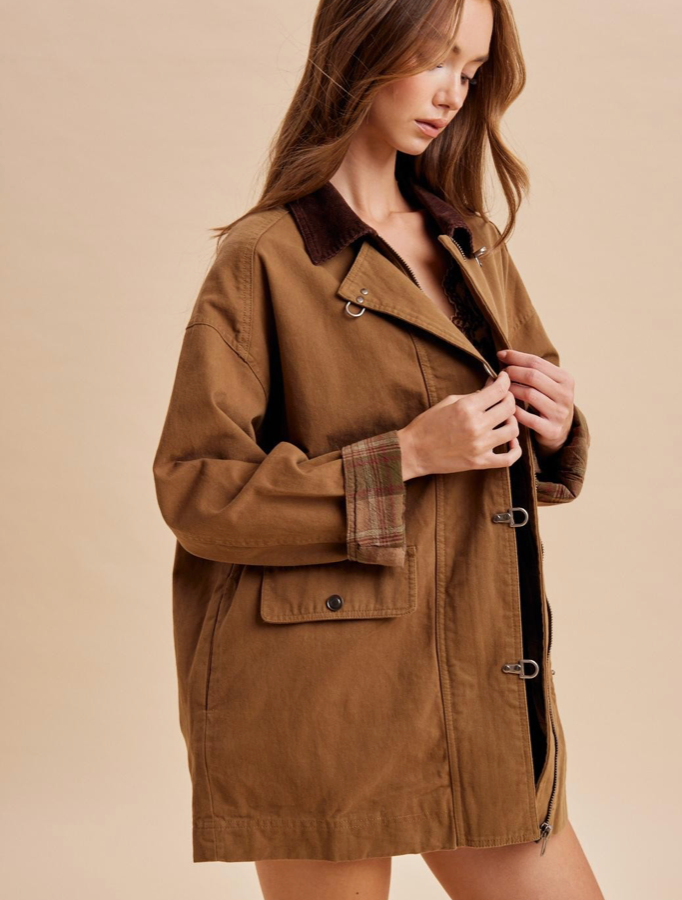 Oversized Caramel Barn Jacket