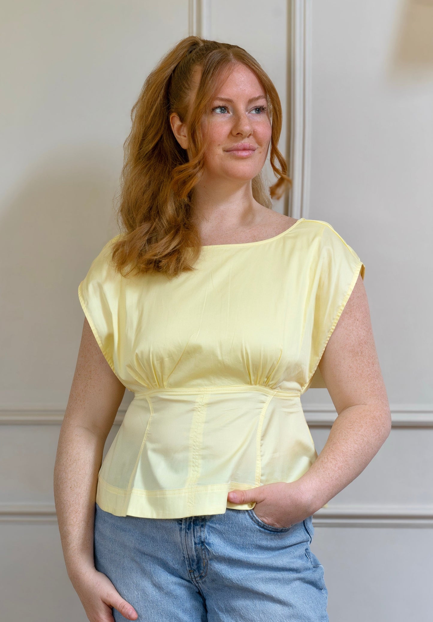 Boat-Neck Blouse