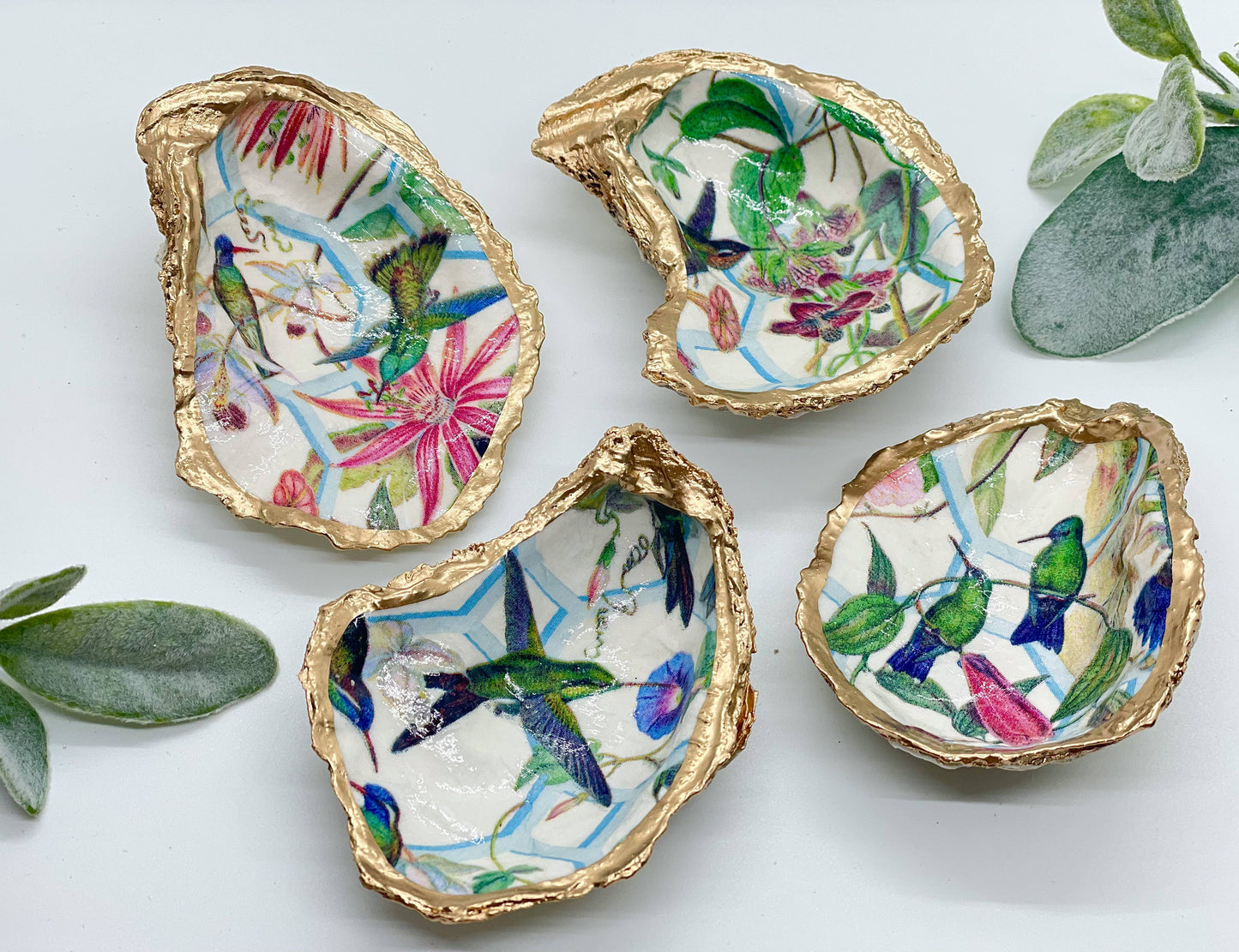 Hummingbird Oyster Trinket Dish