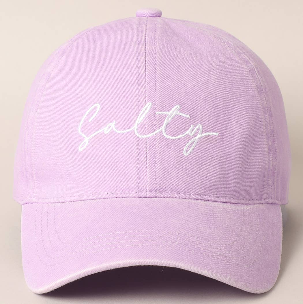 "Salty" Embroidered Baseball Cap