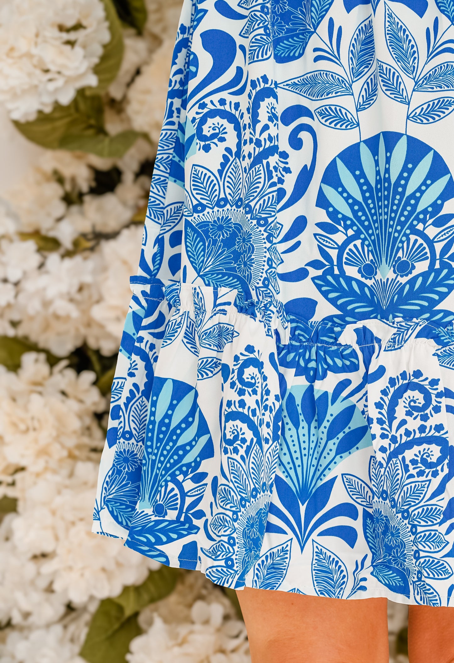 Floral Ruffle Collared Mini Dress