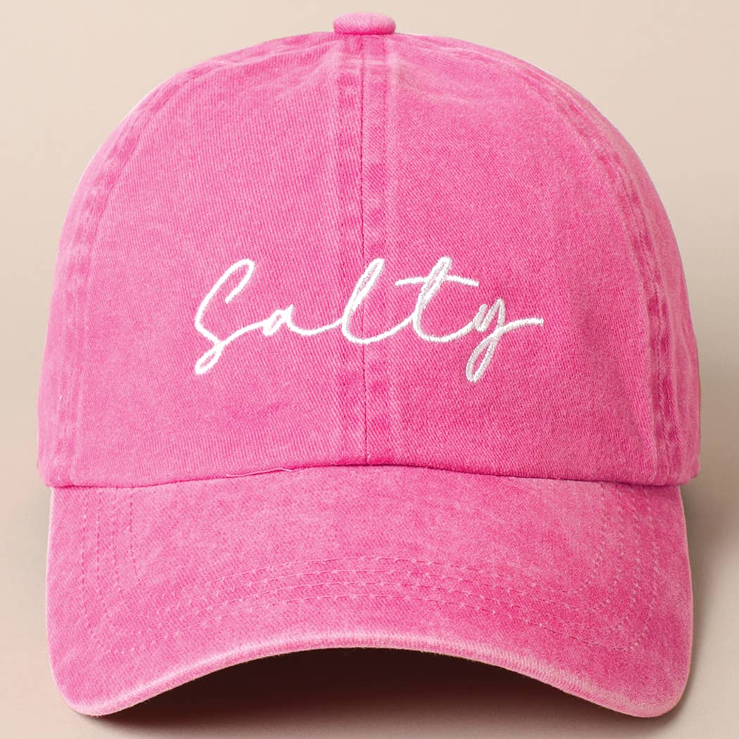 "Salty" Embroidered Baseball Cap