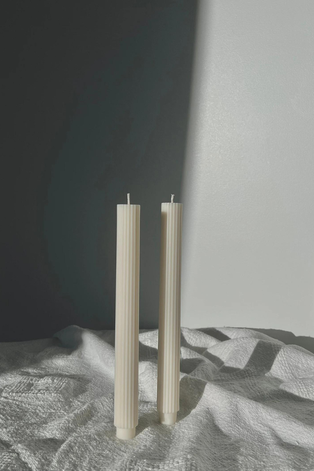 Ribbed Pillar Candlestick