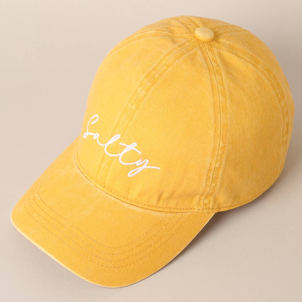 "Salty" Embroidered Baseball Cap