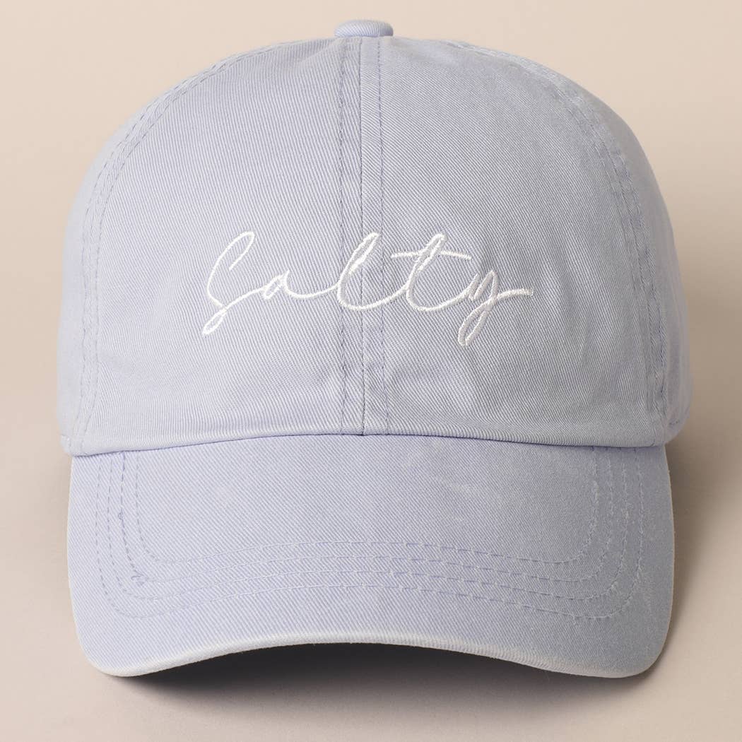 "Salty" Embroidered Baseball Cap