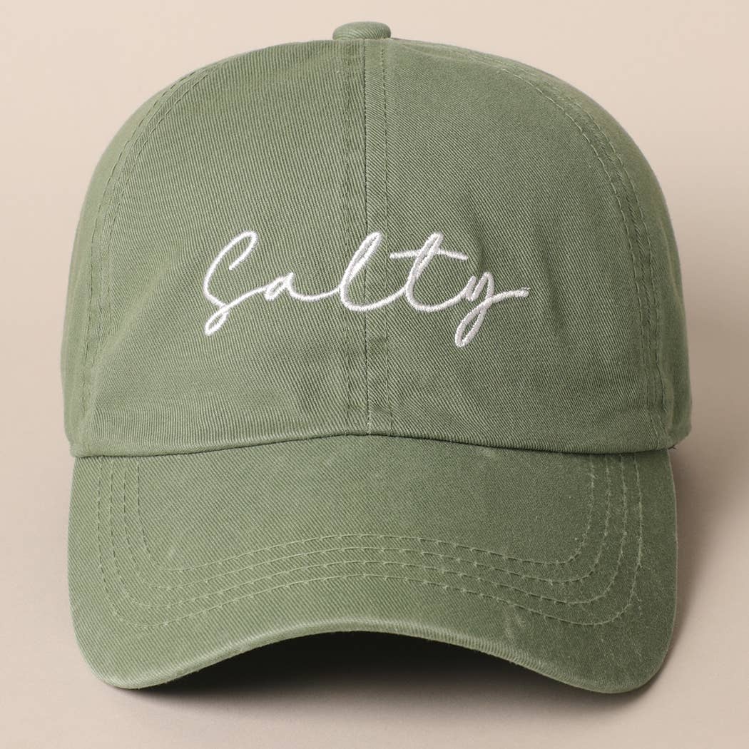 "Salty" Embroidered Baseball Cap