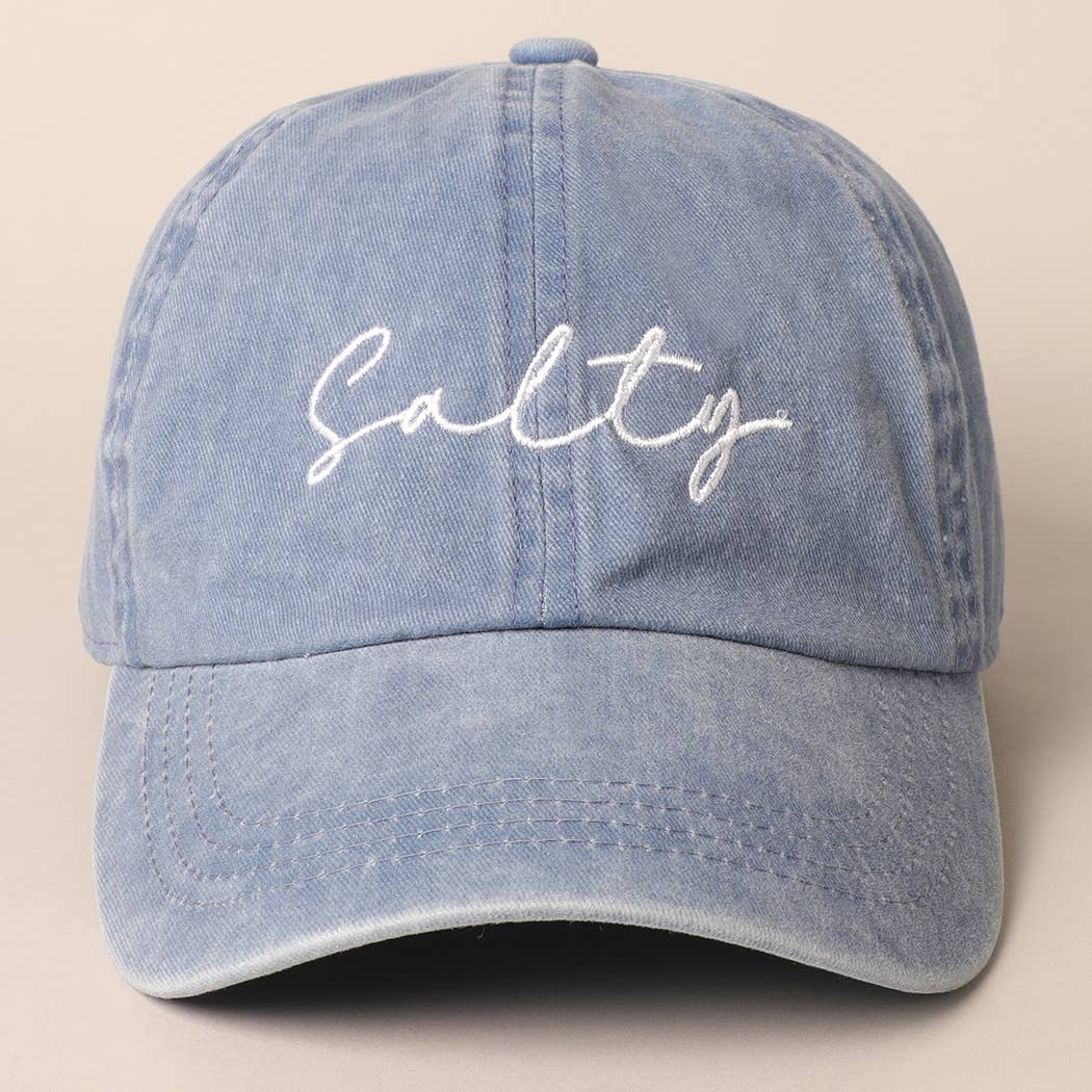 "Salty" Embroidered Baseball Cap