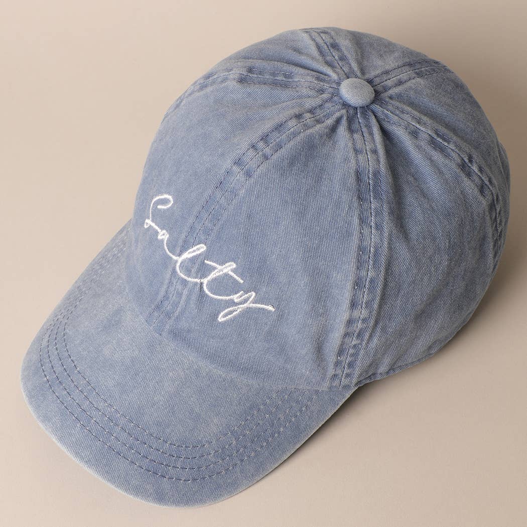 "Salty" Embroidered Baseball Cap