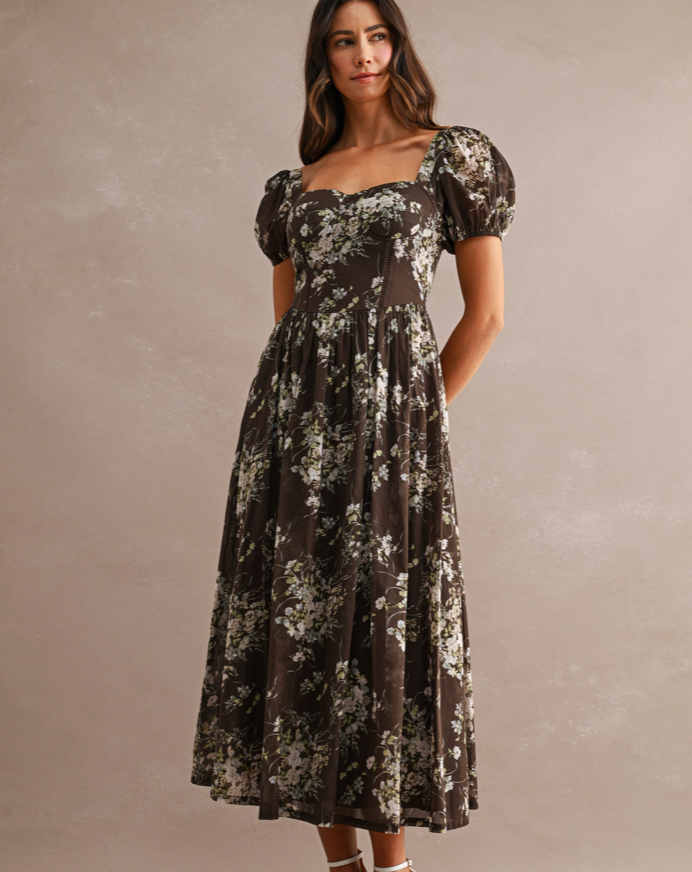 Espresso Bloom Dress