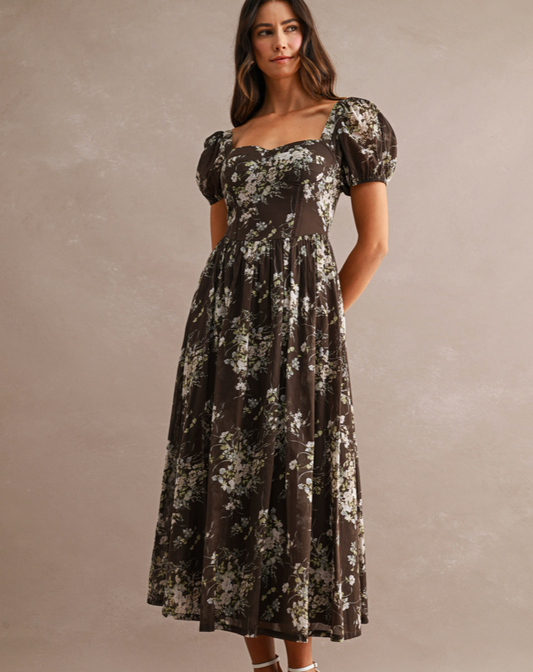 Espresso Bloom Dress