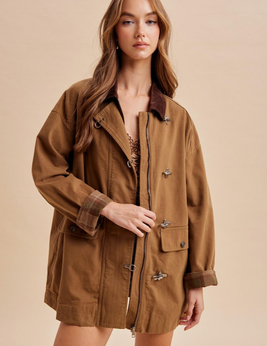 Oversized Caramel Barn Jacket