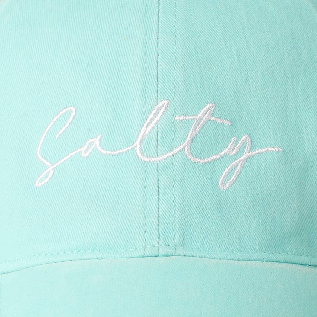 "Salty" Embroidered Baseball Cap