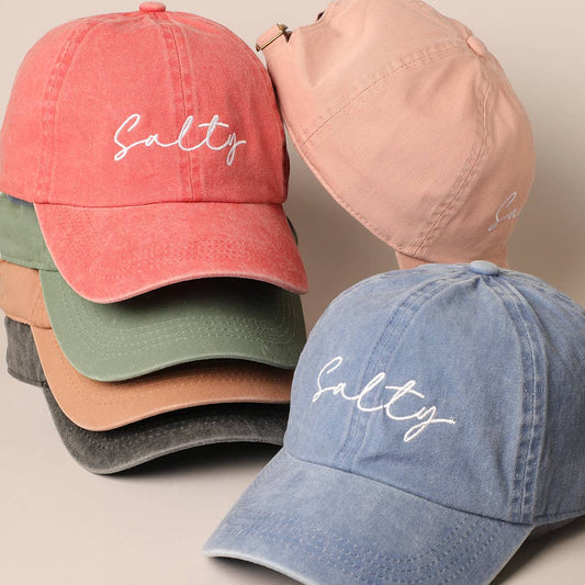 "Salty" Embroidered Baseball Cap