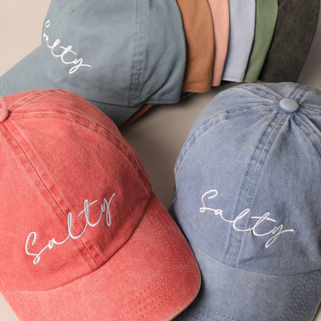 "Salty" Embroidered Baseball Cap