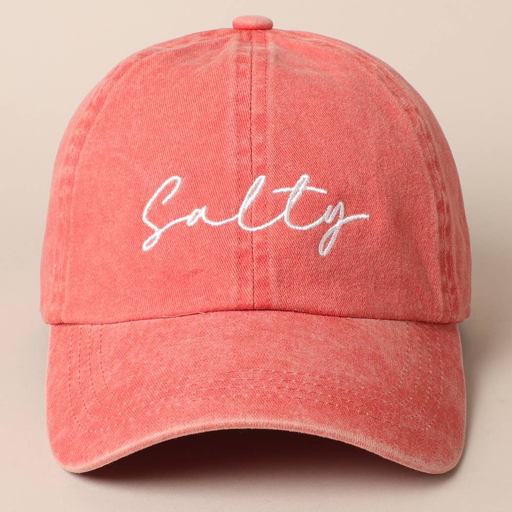 "Salty" Embroidered Baseball Cap