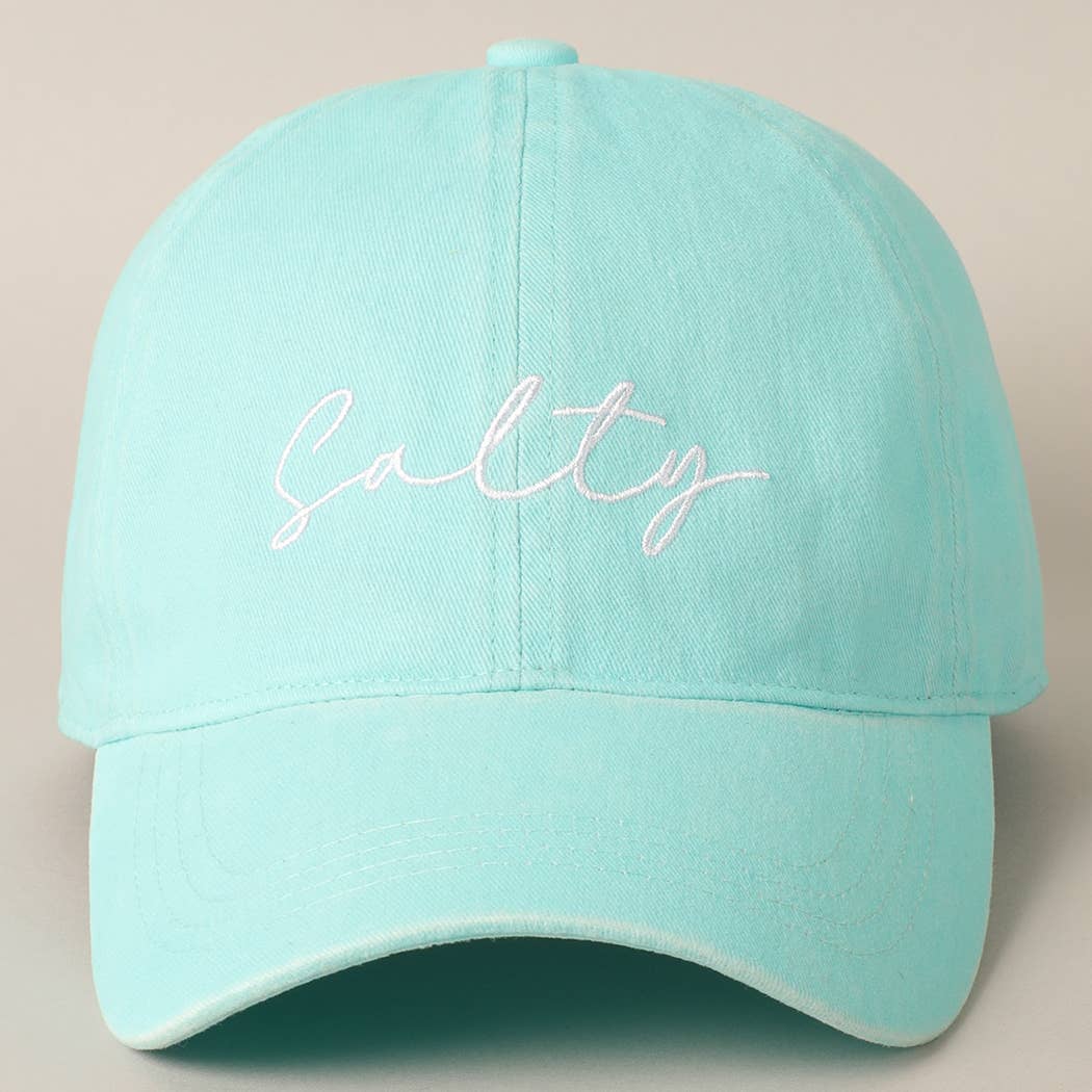 "Salty" Embroidered Baseball Cap