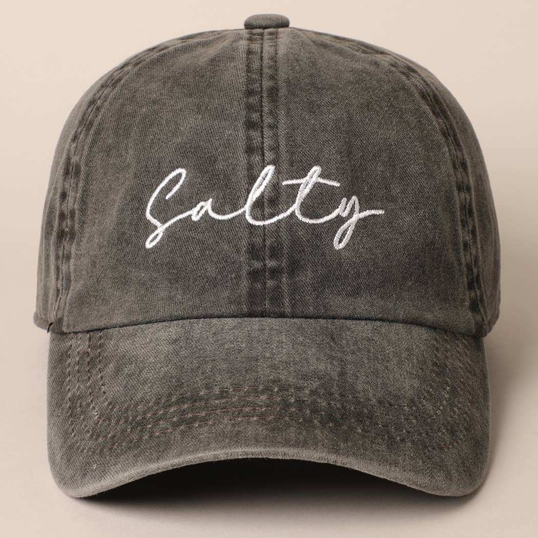 "Salty" Embroidered Baseball Cap