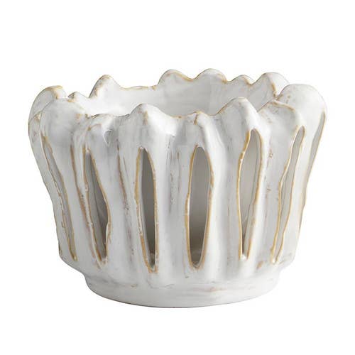 Abstract Ceramic Carved Bowl