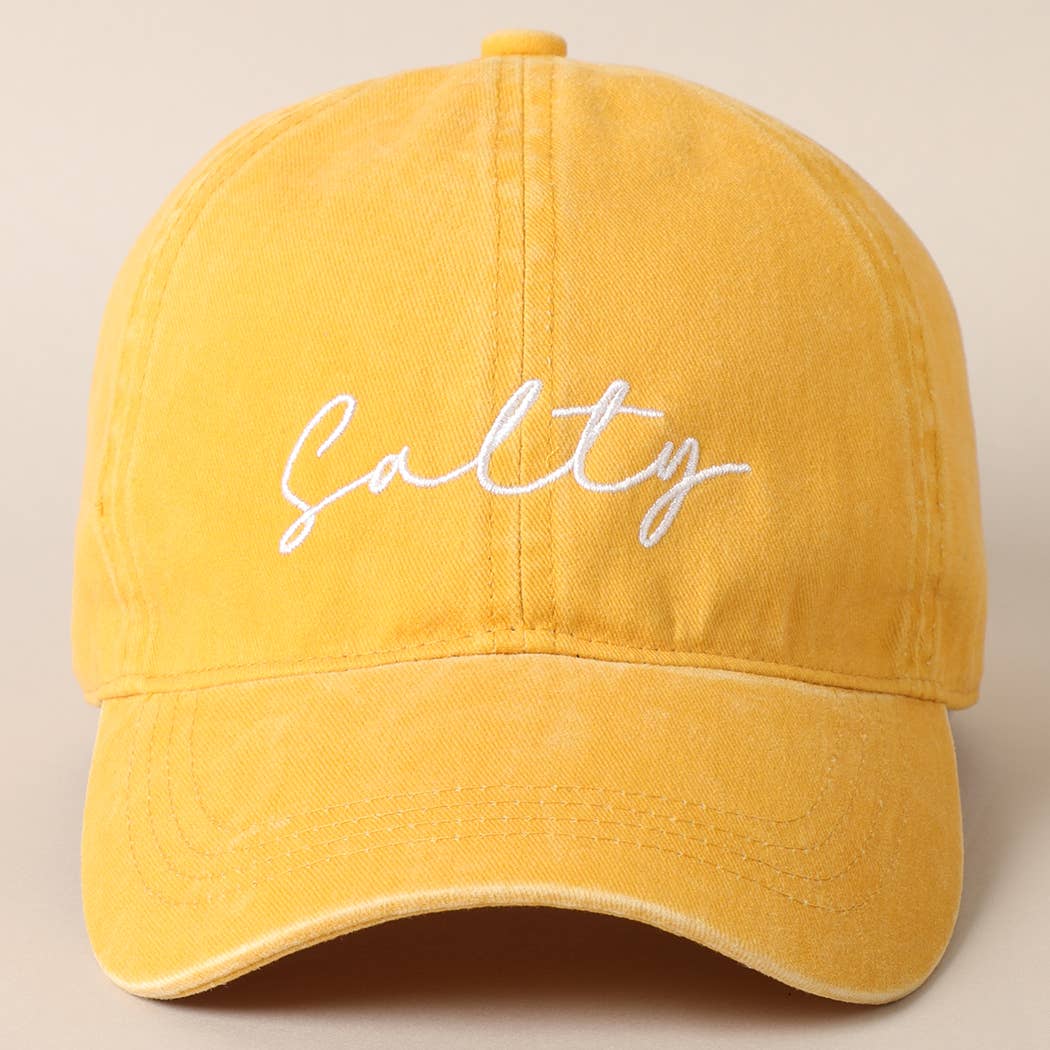 "Salty" Embroidered Baseball Cap